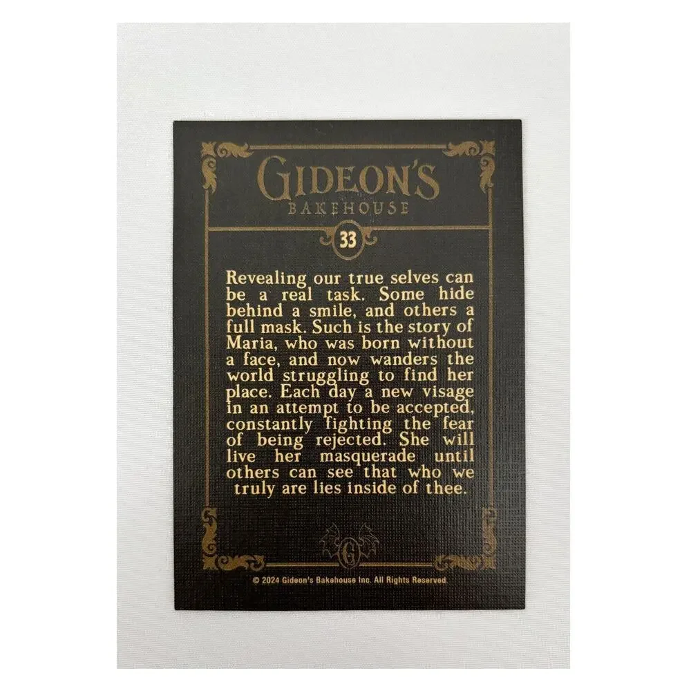 Gideon's Bakehouse Collectors Card #33 Maria Vella Disney Springs 2024